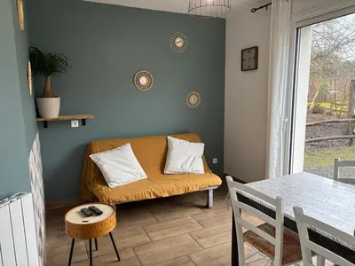 Coin salon dans l'établissement Gîte à la campagne 3