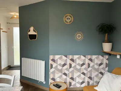 Coin salon dans l'établissement Gîte à la campagne 3