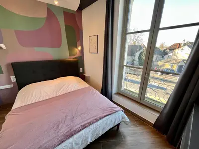 Un ou plusieurs lits dans un hébergement de l'établissement T2 climatisé face Loire et château le 4-4