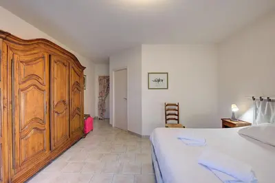 Un ou plusieurs lits dans un hébergement de l'établissement La maison en bois - 6 personnes