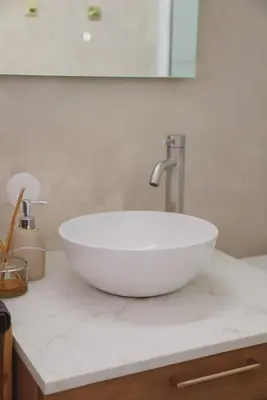Salle de bains dans l'établissement Studio avec Balcon et vue - Proche ZOO DE BEAUVAL