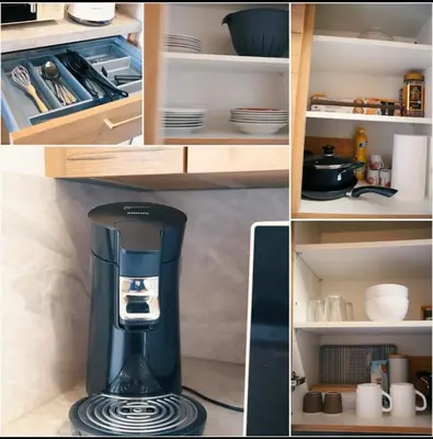 Cuisine ou kitchenette dans l'établissement Studio avec Balcon et vue - Proche ZOO DE BEAUVAL