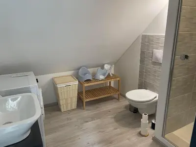 Salle de bains dans l'établissement gîte Ludivine