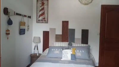 Un ou plusieurs lits dans un hébergement de l'établissement Appartement De La Vallée