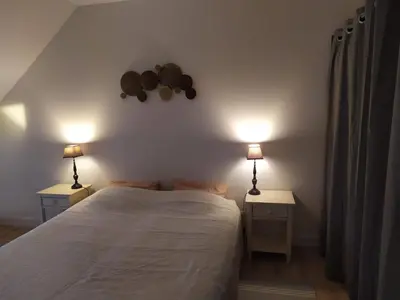 Un ou plusieurs lits dans un hébergement de l'établissement 10 min du Circuit 24h du MANS - Grandes chambres très confortables dans maison récente et jardin !