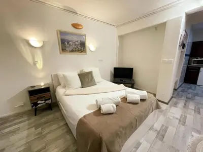 Un ou plusieurs lits dans un hébergement de l'établissement Studio au cœur d'Amboise pour 2 pers, vue sur château - FR-1-381-609