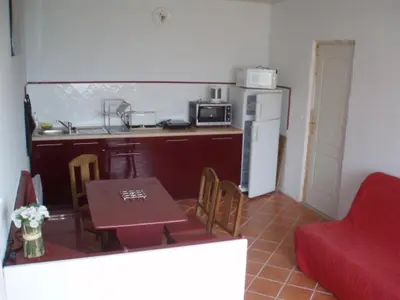 Cuisine ou kitchenette dans l'établissement location Champagné