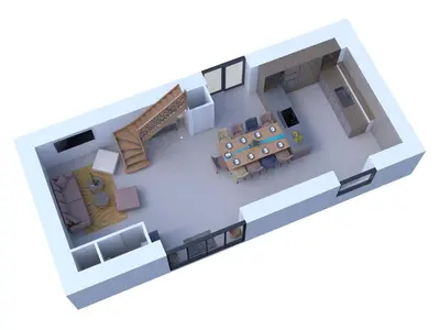 Plan de l'établissement Domaine à proximité de Chinon avec piscine, billard, pétanque, jeux pour enfants