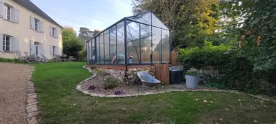 Jardin de l'établissement Maison Le Mans chambre parentale
