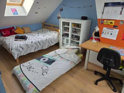 Un ou plusieurs lits dans un hébergement de l'établissement 2 Chambres pour évènement circuit Bugatti