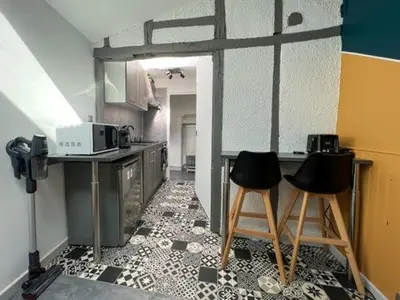 Cuisine ou kitchenette dans l'établissement Le Petit Rive Gauche - Blois