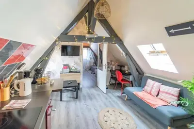 Coin salon dans l'établissement Le Cocon Appartement chaleureux hypercentre Blois