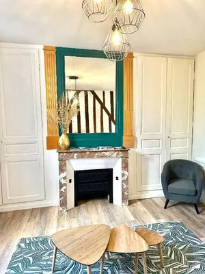 Coin salon dans l'établissement Charmant studio à deux pas de la gare