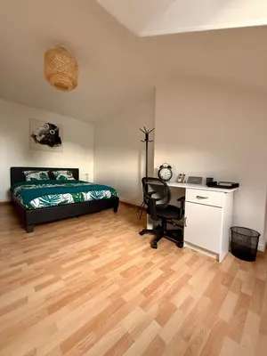 Un ou plusieurs lits dans un hébergement de l'établissement Appartement au cœur du centre à deux pas du casino