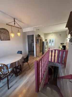 Cuisine ou kitchenette dans l'établissement Gîte de La Toue de Loire