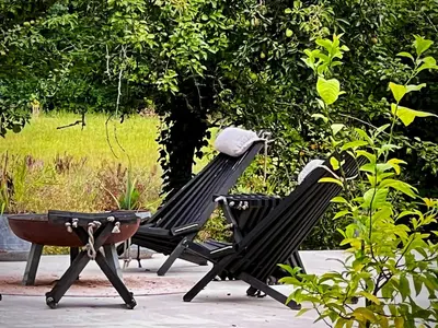 Jardin de l'établissement Gîte Moulin des Arts