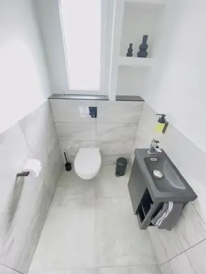 Salle de bains dans l'établissement Le Luxury Lodge - 8 Voyageurs - Parking et Wifi