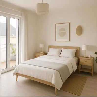 Un ou plusieurs lits dans un hébergement de l'établissement Loft 5 Chambres - 3 Salles de Bain - Place de parking privé - Proximité Gare ,circuit, centre ville -Événements du circuit