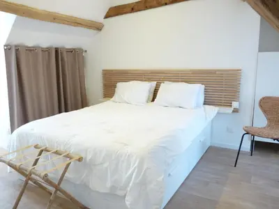 Un ou plusieurs lits dans un hébergement de l'établissement Le Passage du Roi, maison de ville, jardin et garage au coeur d'Amboise