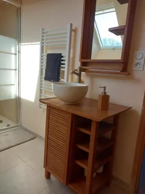 Salle de bains dans l'établissement Location 24h du Mans