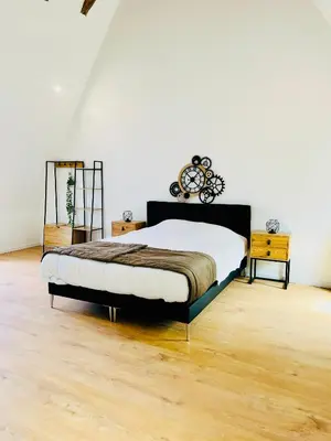 Un ou plusieurs lits dans un hébergement de l'établissement Le Loft - Entre Loire et Chateau Royal - Manoir de la Concorde