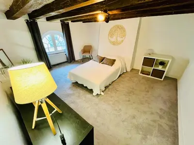 Un ou plusieurs lits dans un hébergement de l'établissement Le Loft - Entre Loire et Chateau Royal - Manoir de la Concorde