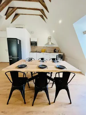 Cuisine ou kitchenette dans l'établissement Le Loft - Entre Loire et Chateau Royal - Manoir de la Concorde