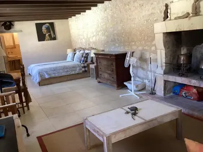 Un ou plusieurs lits dans un hébergement de l'établissement Unique outbuildings of a medieval Loire castle