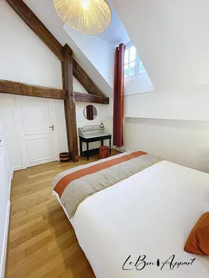 Un ou plusieurs lits dans un hébergement de l'établissement Le Bon'Appart au Cœur de Saumur