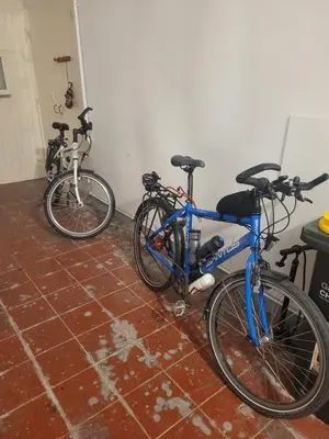 Vélo sur le terrain de l'établissement Le Bourbon ou dans les environs