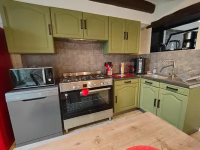 Cuisine ou kitchenette dans l'établissement Le Logis, Villa Beaulieu