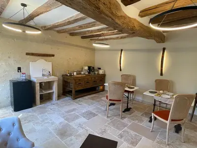 Cuisine ou kitchenette dans l'établissement Chambre Chinon