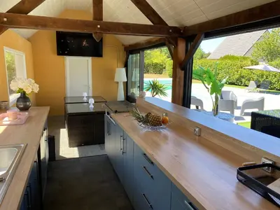 Cuisine ou kitchenette dans l'établissement VILLA Bois Martin