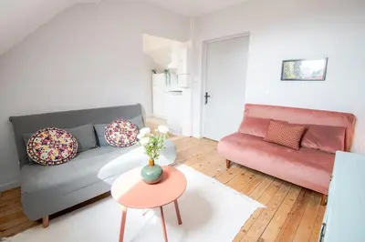 Coin salon dans l'établissement AU VINCI Appartement 4 personnes