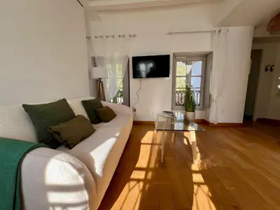 Télévision ou salle de divertissement dans l'établissement Appartement T2 Lumineux centre ville d'Amboise avec vue sur le Château Royal