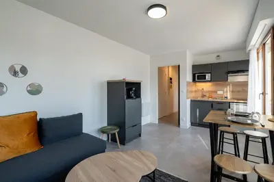 Cuisine ou kitchenette dans l'établissement Le Rivage - Wifi - Centre-ville