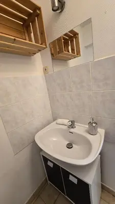 Salle de bains dans l'établissement Charme de Loire