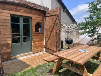 Terrasse ou espace extérieur de l'établissement La Bergerie- Beautiful barn conversion in Chinon, Loire Valley
