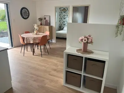 Coin salon dans l'établissement Maison de campagne proche 24h