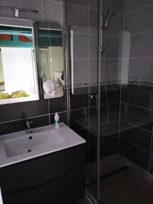 Salle de bains dans l'établissement Villa spacieuse avec piscine privée à Ranton - 330 m²