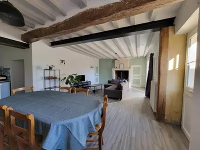 Coin salon dans l'établissement Maison à louer