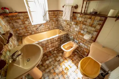 Salle de bains dans l'établissement Le Relais Cicero