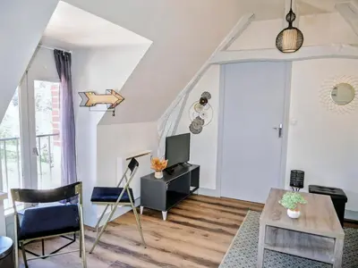 Coin salon dans l'établissement Tranquillité, Parking, Proche Châteaux de la Loire