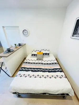 Un ou plusieurs lits dans un hébergement de l'établissement Bascule Rive Droite - WiFi - 2 Guests