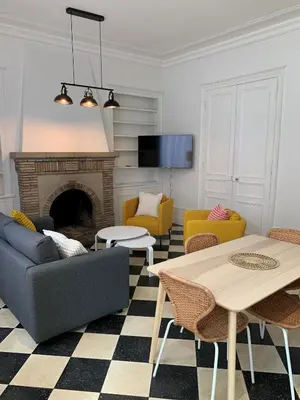 Coin salon dans l'établissement Appartement #2 cœur de ville
