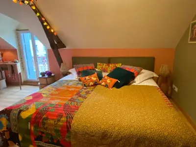 Un ou plusieurs lits dans un hébergement de l'établissement BENE A CASA Chambres d'hôtes