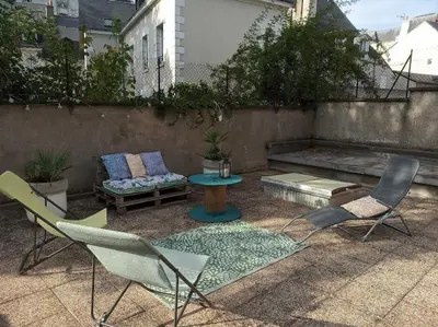 Terrasse ou espace extérieur de l'établissement Grand Pied à Terre in Blois for 2 to 6 travellers