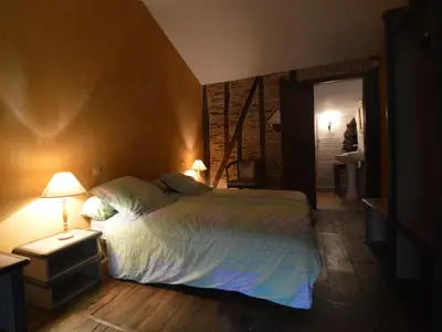 Un ou plusieurs lits dans un hébergement de l'établissement Holiday Home in Thurageau with Private Pool