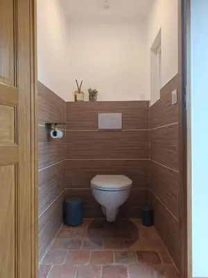 Salle de bains dans l'établissement Aux Murmures des Pierres