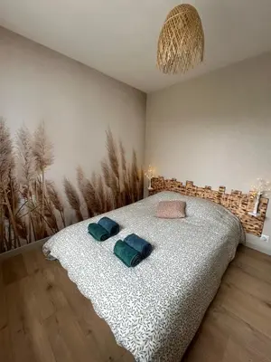 Un ou plusieurs lits dans un hébergement de l'établissement Pause tranquille entre châteaux, nature & Beauval